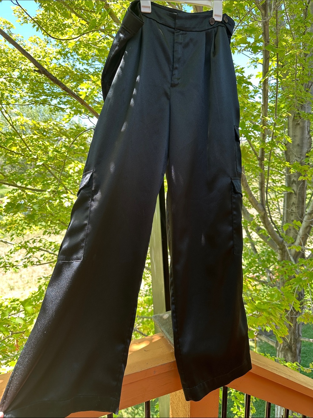 Cargo Pants [black satin]